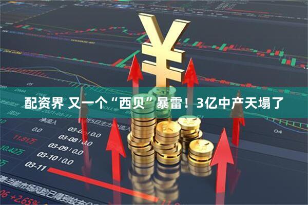 配资界 又一个“西贝”暴雷！3亿中产天塌了